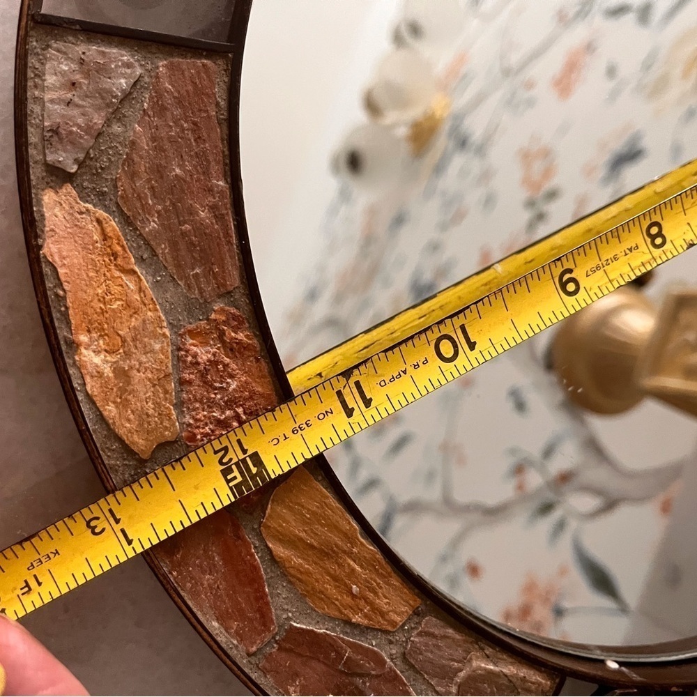 Stone and metal vanity tray round - Picture 6 of 9